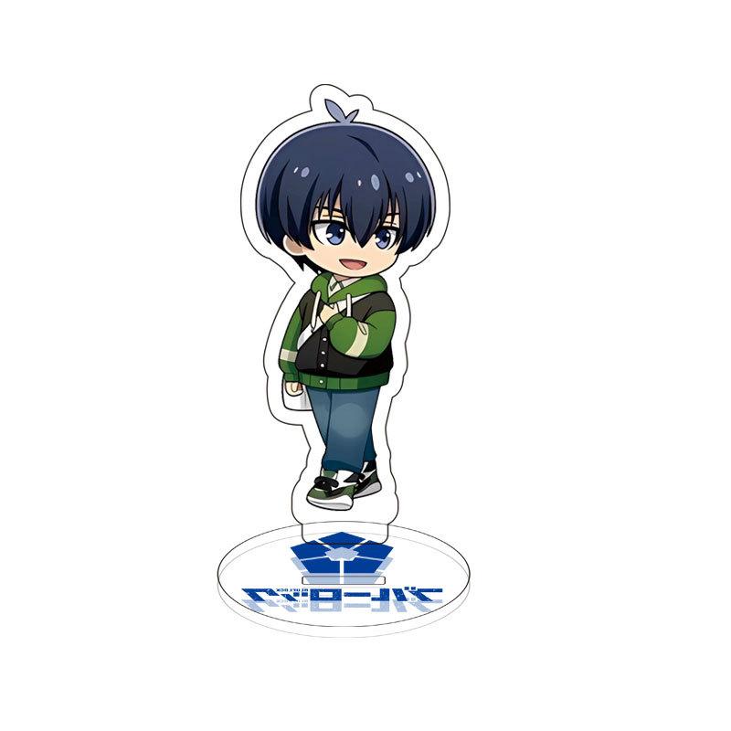 

8Cm Blue Prison Small Stand Card, Jieshiyi, Bee Music Returning To China Shenliansuke Animation Peripheral Desktop Ornament 8cm*5PCS