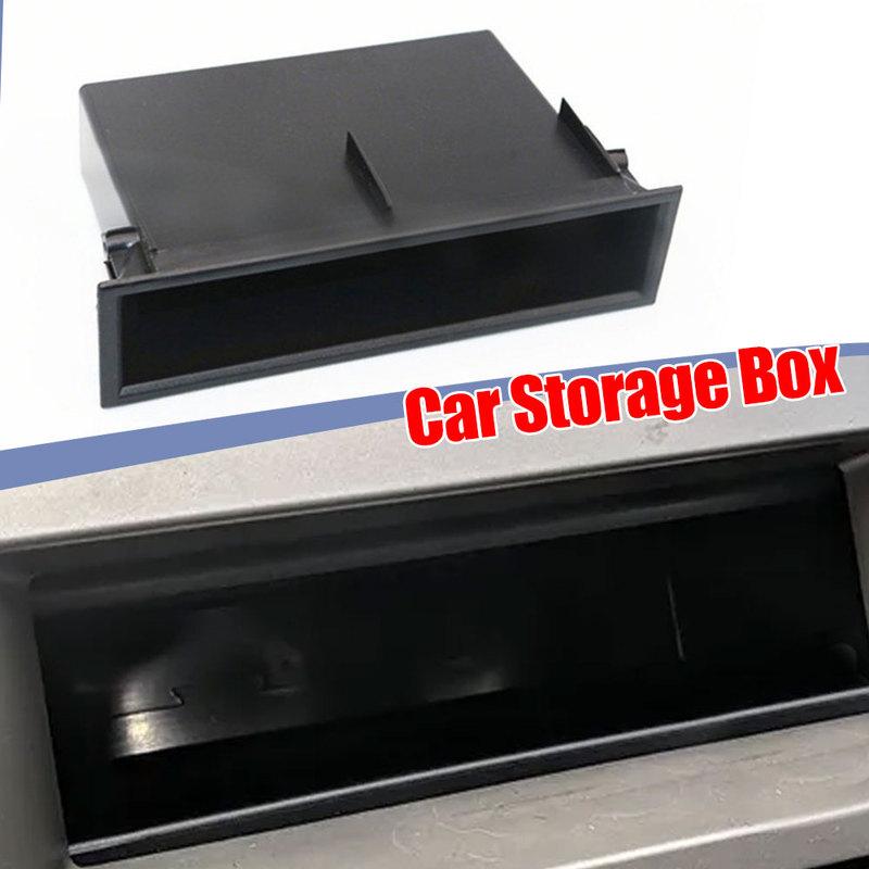 1pc Universal Car Dashboard Single Din Storage Box Instrument Panel Radio Installation Organizer Hand Drawer Auto Accessories