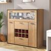 Sideboard, Elegant Wine Cabinet with Double Doors, Glass Shelf and Wine Holder - Perfect Storage In a Stylish Sideboard