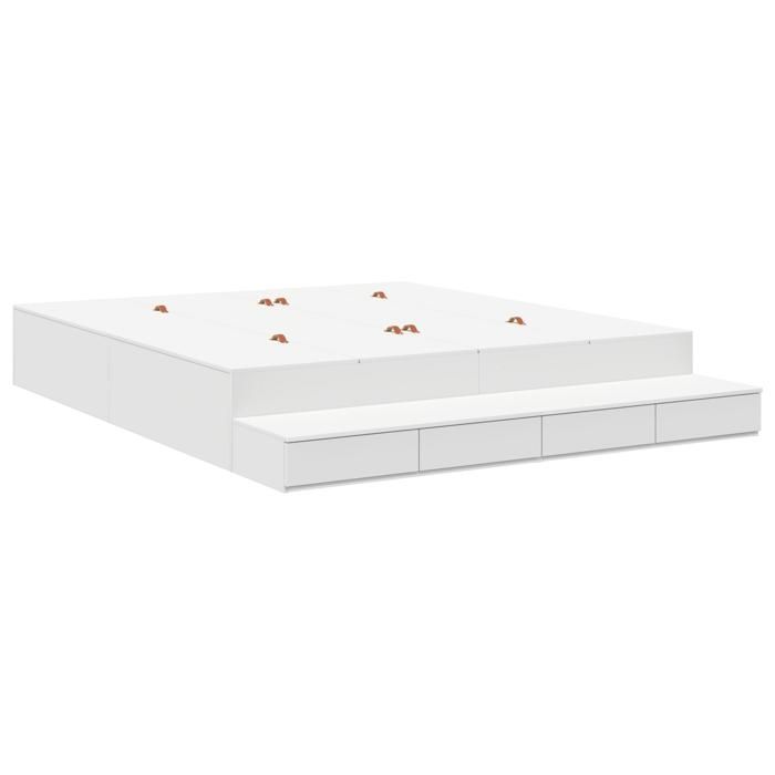 VidaXL Cadre de lit de rangement Blanc 180x200 cm 3335661