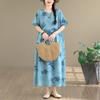 DIMANAF New 2026 Women Plus Size Spring Summer Casual Long Dress Floral Print Cotton Loose Oversize Maxi Beach Sundress