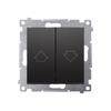 Simon 54 Premium Matt Black - Reflective Blind Connector 10AX DZP1.01/49