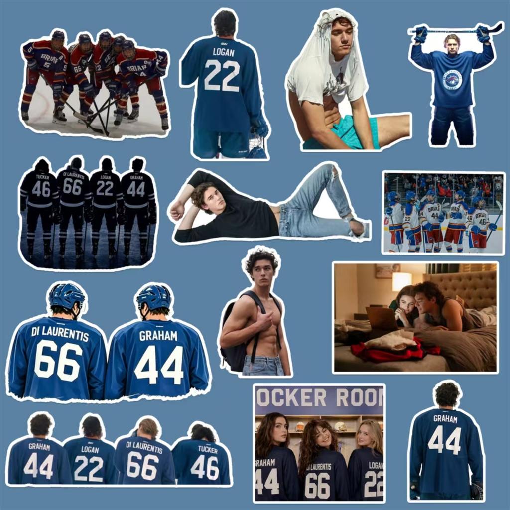 50pcs Off Campus Graffiti Stickers Set Waterproof Decorative Stickers for Laptop Water Bottle Car DIY Scrapbooking Phone Case
