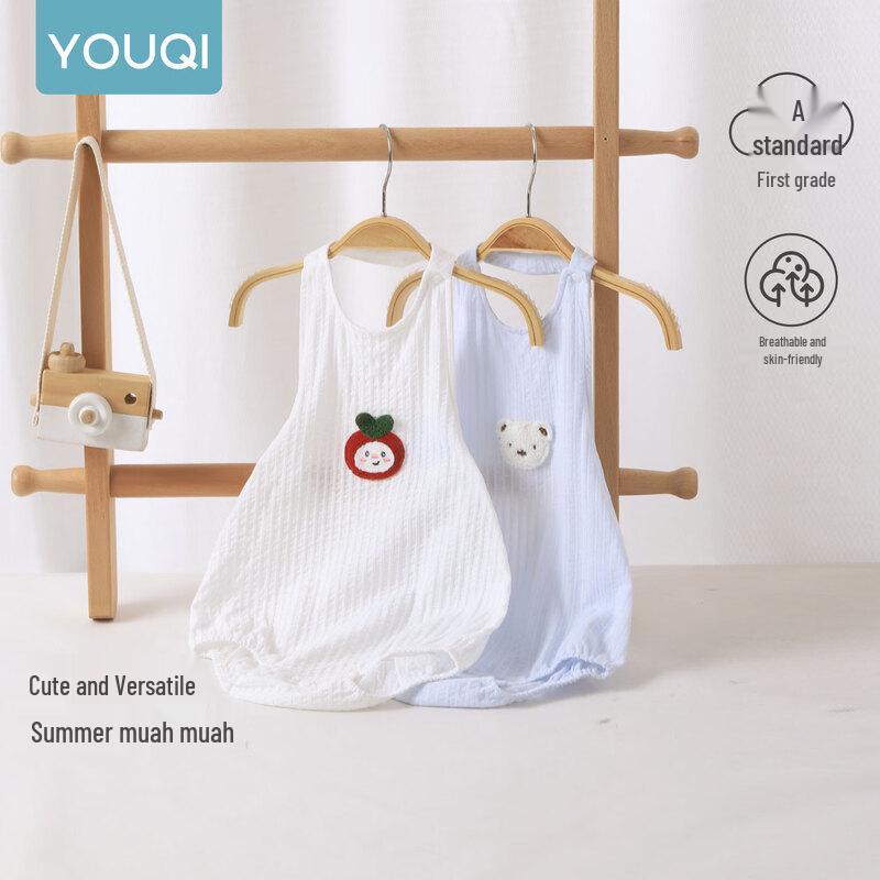 Youqi Infant Summer Sleeveless Cotton Romper