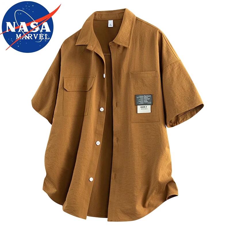 NASA MARVEL Men s Casual Short-Sleeve Workwear Shirt 2XL