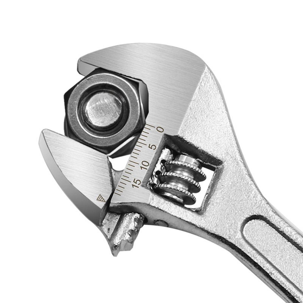6 Inch Adjustable Wrench with Long Handle for Furniture Assembling Bike