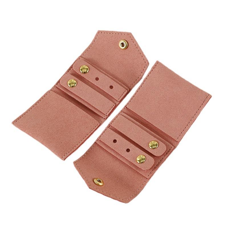 Creative Microfiber Jewelry Makeup Bag – Portable, Foldable Storage for Earrings, Necklaces, and Rings