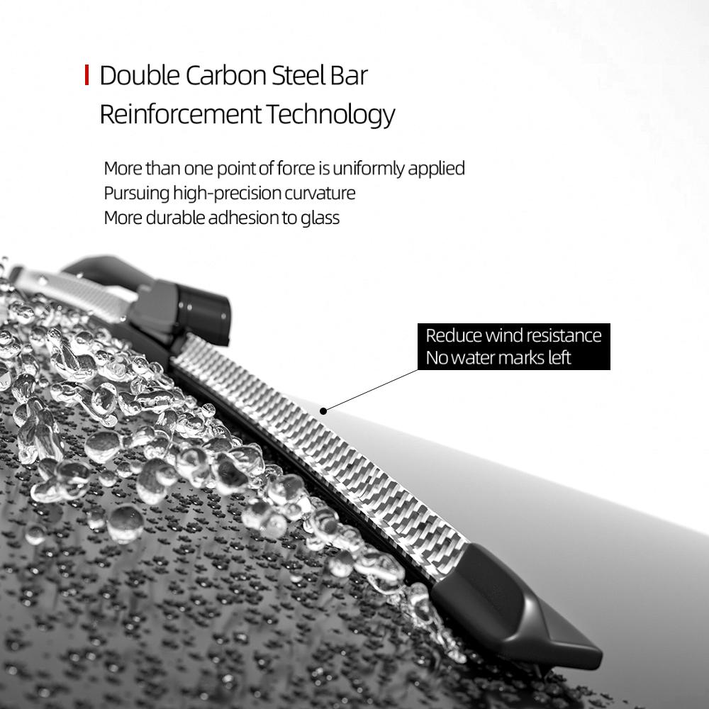 For Seat Leon 1M MK1 1P MK2 5F MK3 KL MK4 2000-2023 2018 2019 2pcs Front Windshield Wiper Blades Windscreen Wipers Carbon Fibre