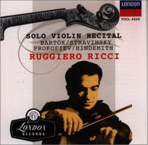 

CD RICCI (RUGGIERO) - Unaccompanied violin recital Japan Obi Classical Used