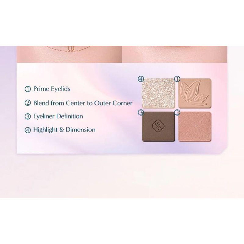 Florasis - Butterfly Glitter Lidschatten-Palette mit 4 Farben - 2 Typen