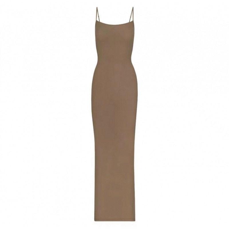 Skims Kardashian Yi Mengling same Spice Girl Threaded Suspender Dress Women's Halter Skinny Hip Wrap Long Skirt