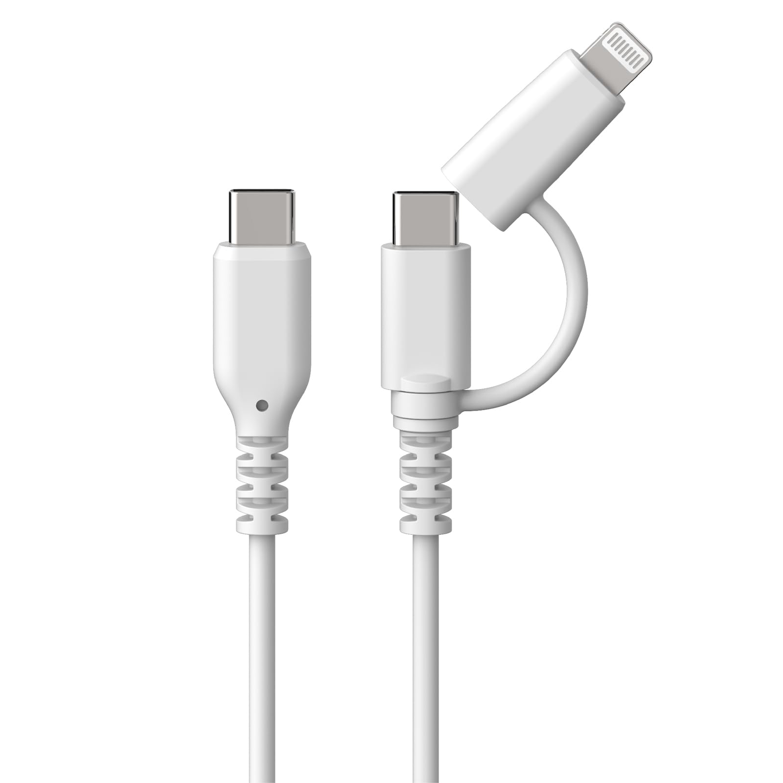 

Kashimura NAJ-676 Multi-Charging & Data Cable (Lightning/Type-C) - Compatible with Two Devices! MFi Certified