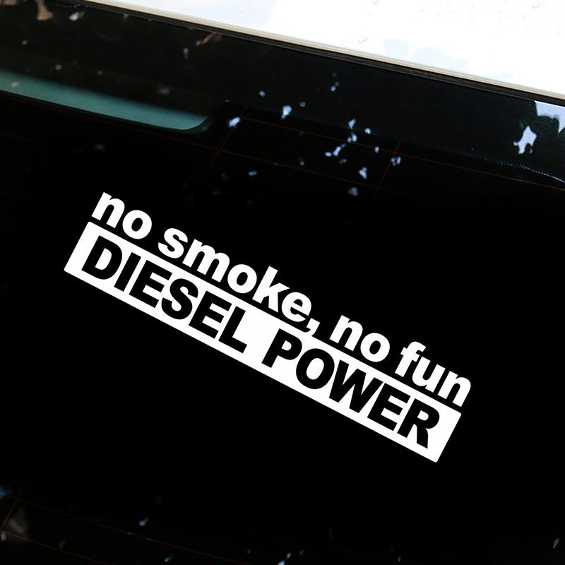 30*7CM Fashion NO SMOKE NO FUN DIESEL POWER Vinyl Decoration Car Sticker Decals Graphical
