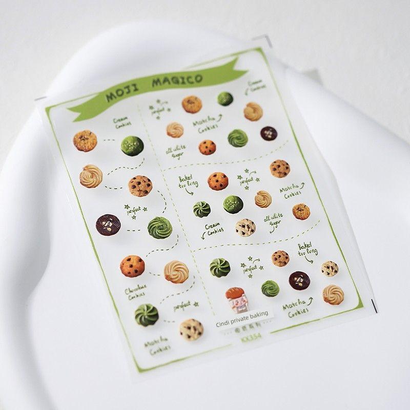 

Qiji Private Room Baking Series Bread Matcha Three-Dimensional Relief Nail Stickers Waterproof Nail Sticker Kx354 355 kx354 (stereo)