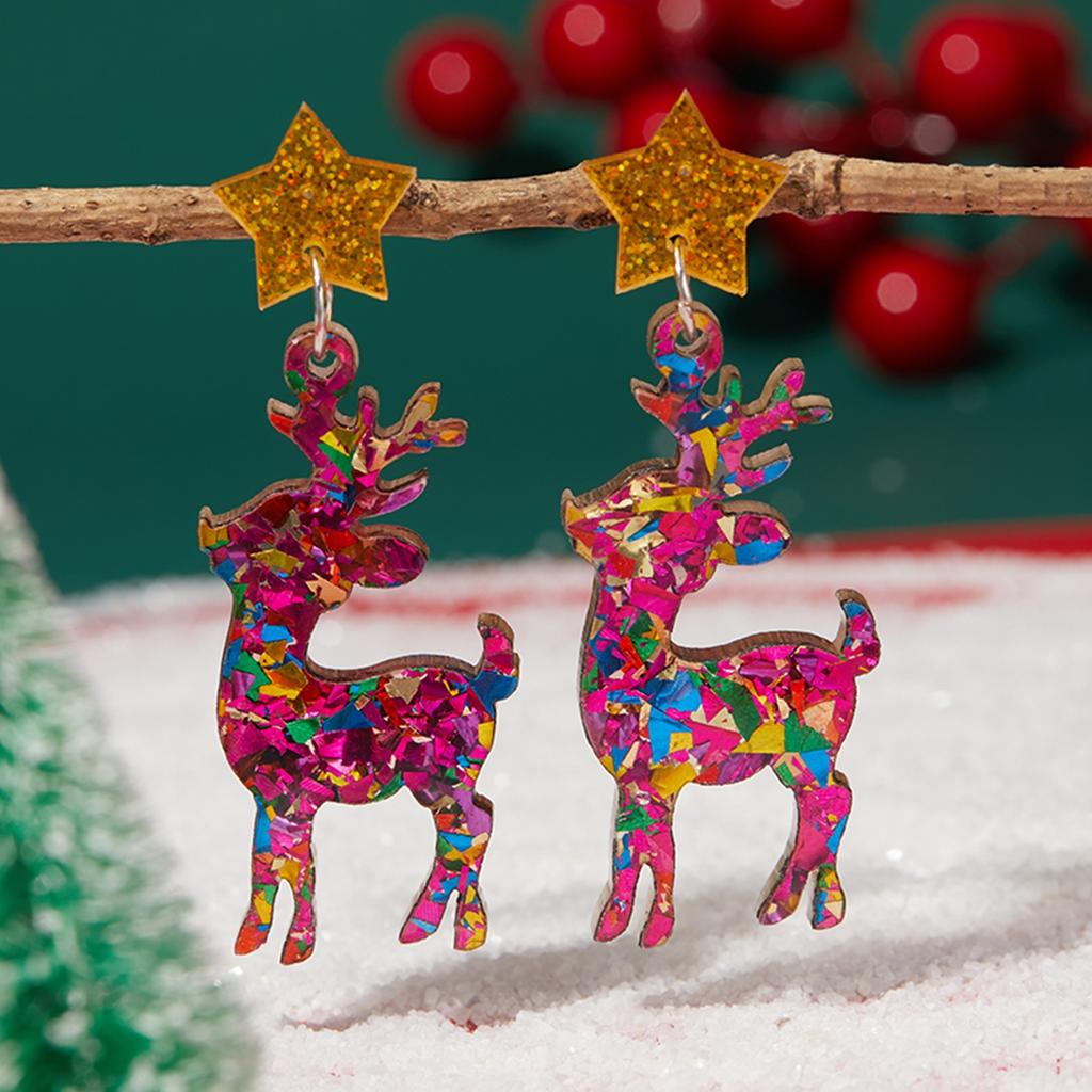 Christmas Series Popular Funny Red Cap Cute Sweater Snowman Pants Drop Earrings for Women unique design Jewelry Present