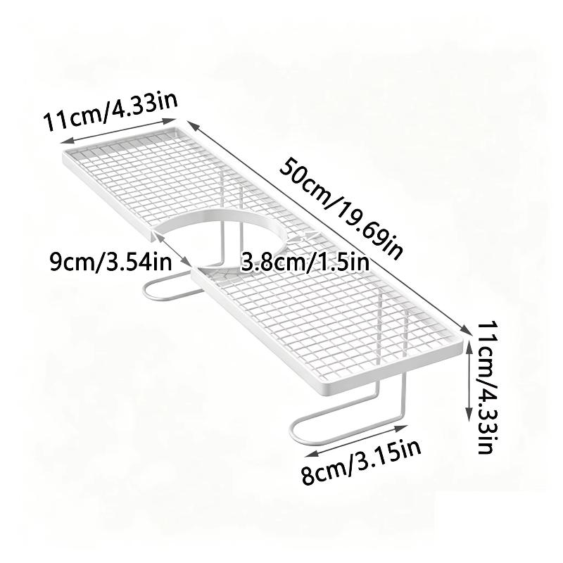 Household Bathroom Storage Rack Wall-Mounted Faucet No-Drill Sink Storage Rack