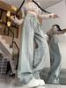 Women's Blue Jeans Baggy Harajuku Aesthetic Oversize Denim Trousers Y2k Loose Wide Jean Pants Vintage 2000s Casual Clothes 2026