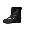 2025Stivali Freddi con Clip-in a Spina di Pesce Donna Nuovi Estivi Traforati Suola Morbida Antiscivolo Stivale Medio Sandali Bohemien Roma