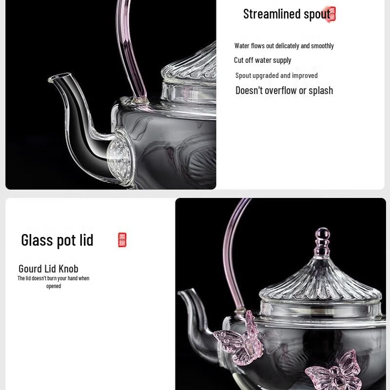 Diller Heat-Resistant Glass Teapot Kettle