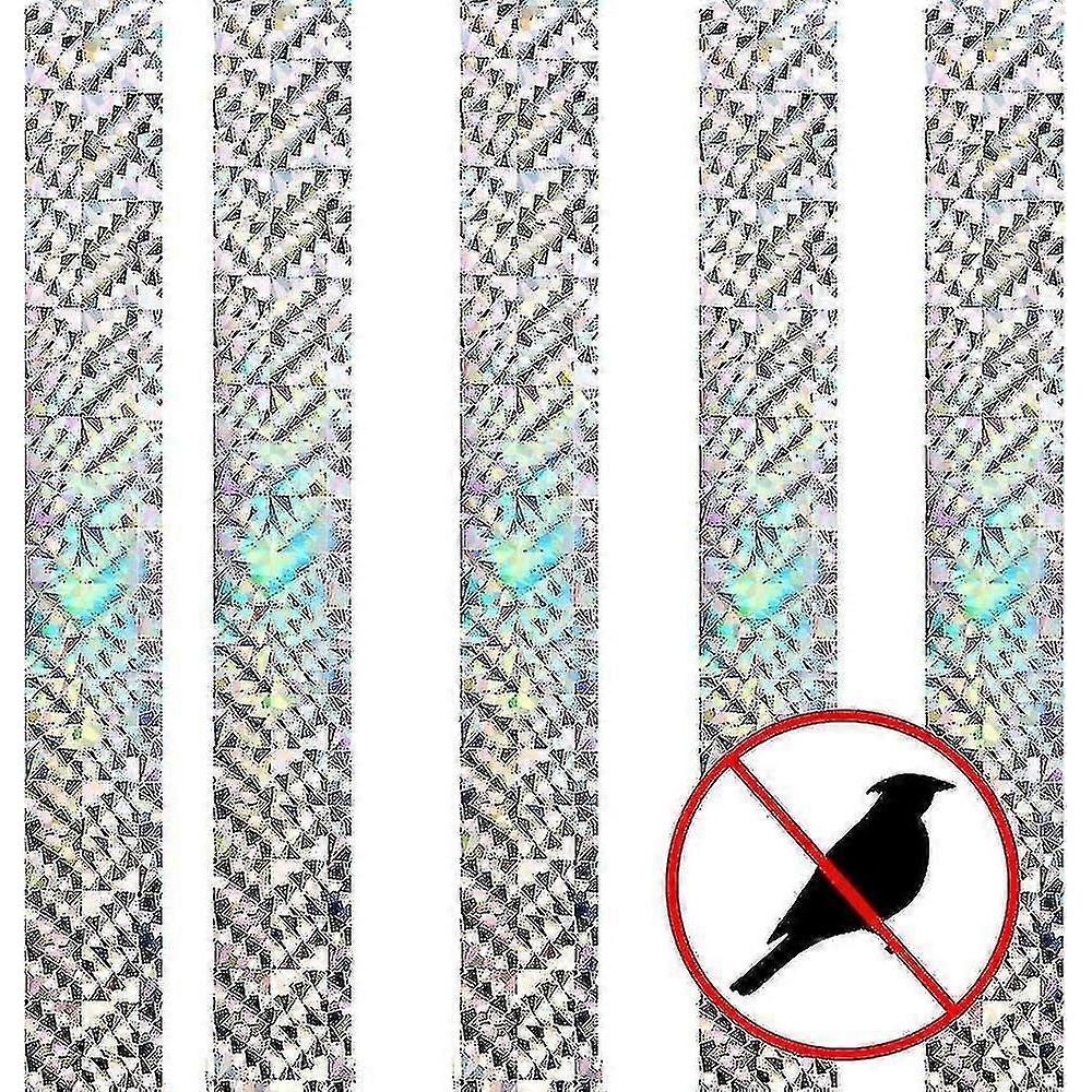 Bird Repellent Tape, Set Of 3 Tapes X 50m X 4.8cm - Scarecrow Bird Repellent - To Repel Crow Pigeons Tw