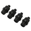 Acouto 4pcs Black Nylon Motorcycle Yacht License Plate Screws 6mm x 25mm