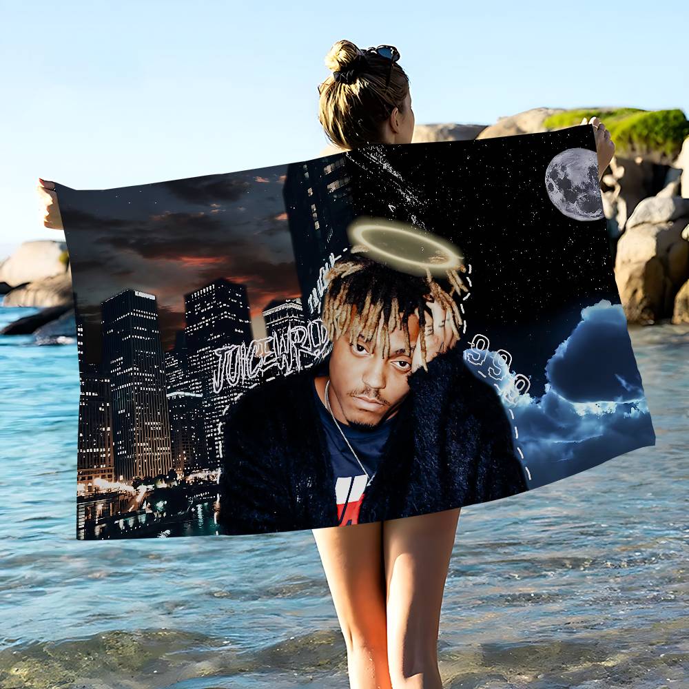 

Hip-Hop J-Juice W-WRLD Microfiber Printed Beach Towel Mountain Climbing Yoga Beach Swimming Running Absorbent Soft Towel W40*H60(CM)