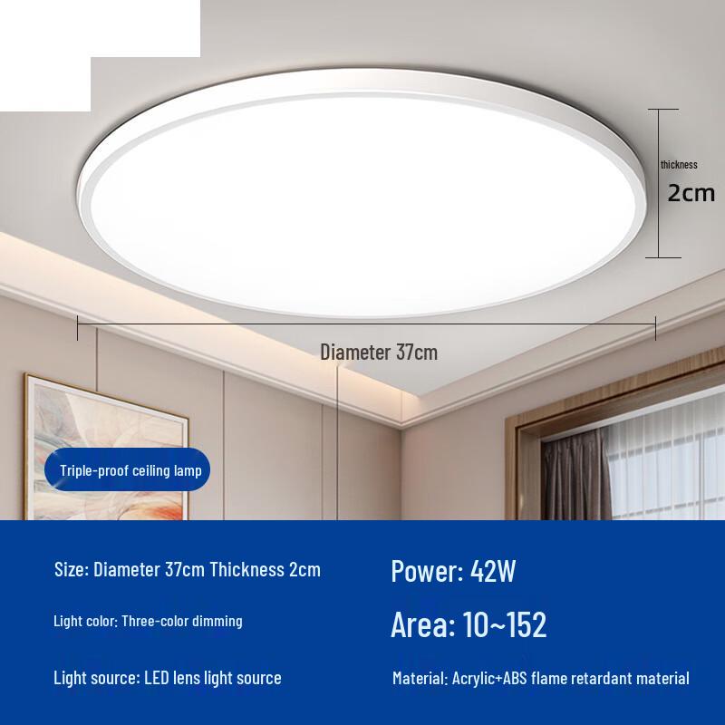 Liangtu Three-Proof Ultra-thin LED Ceiling Light
