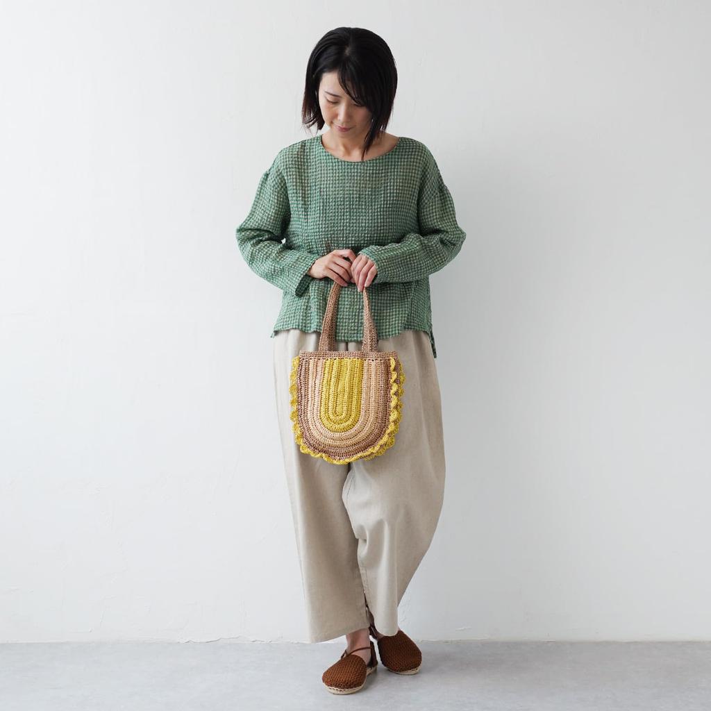 Raw wool knitting kit ruffle bag #16-5 3-color
