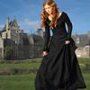 Medieval Retro Long-Sleeved Women's Dress: Party Costume for Stage Performance