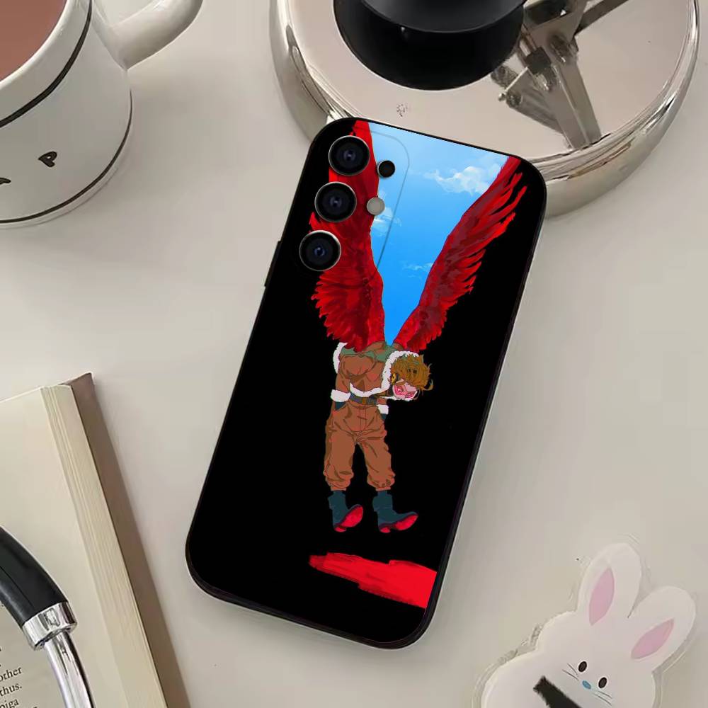 BNHA Hawks M-MHA Handyhülle Für Samsung S25,S24,S21,S22,S23,S30,Ultra,S20,Plus,Fe,Lite,Weiche Schwarze Hülle