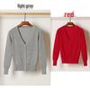 Korean V-Neck Knitted Cardigan: Women's Long Sleeve, Versatile Spring & Autumn Top.