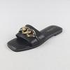 Fashion Shoes Woman 2025 Slippers Soft Comfort Flat Slides Casual Chain Leisure Flat Shoes Female Ladies' Slippers Soft Chain Slides Cas