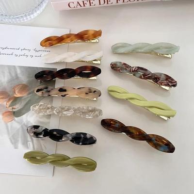 Pince à cheveux simple en acétate pour femmes, accessoires pour cheveux, bijoux, barrettes coréennes pour femmes, pinces à cheveux, couvre-chefs pour filles