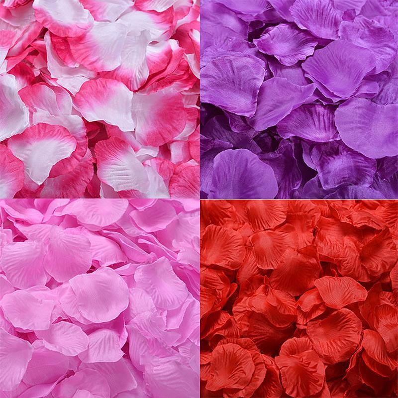 1000 pcs /pack Non-woven Fabric, Simulated Flower Petals, Rose Petals, Birthday Setting Balloon Accessories Shape