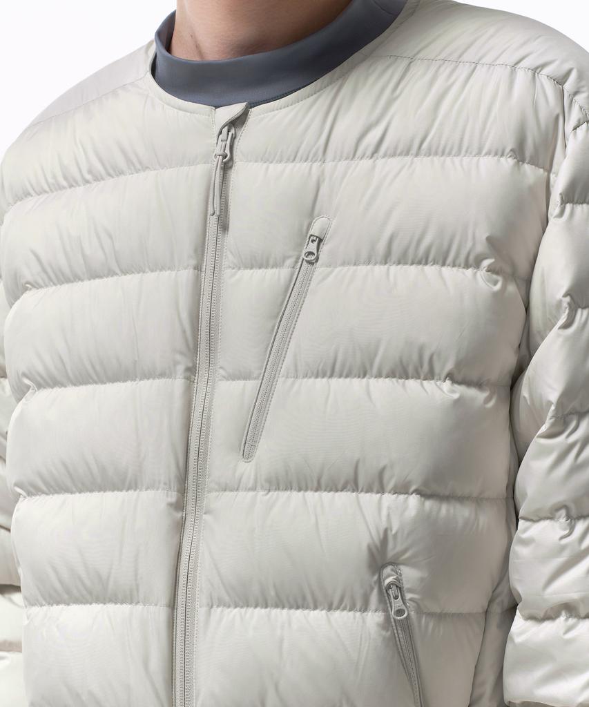 Musinsa Standard [City Leisure] Round Neck Light Down Jacket [Stone White]