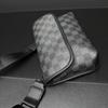 Men's plaid shoulder bag trendy messenger bag boys street fashion satchel student small bag personalized messenger bag new