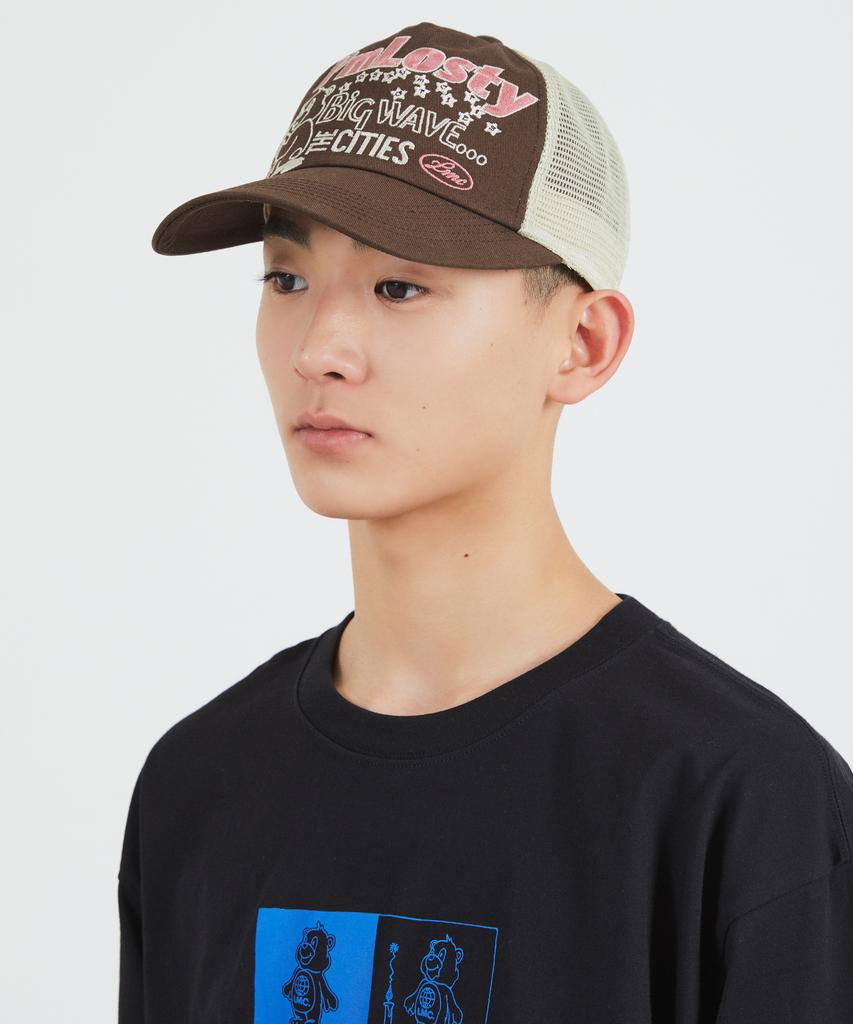 LMC Losty Bear Mesh Trucker Cap Brown