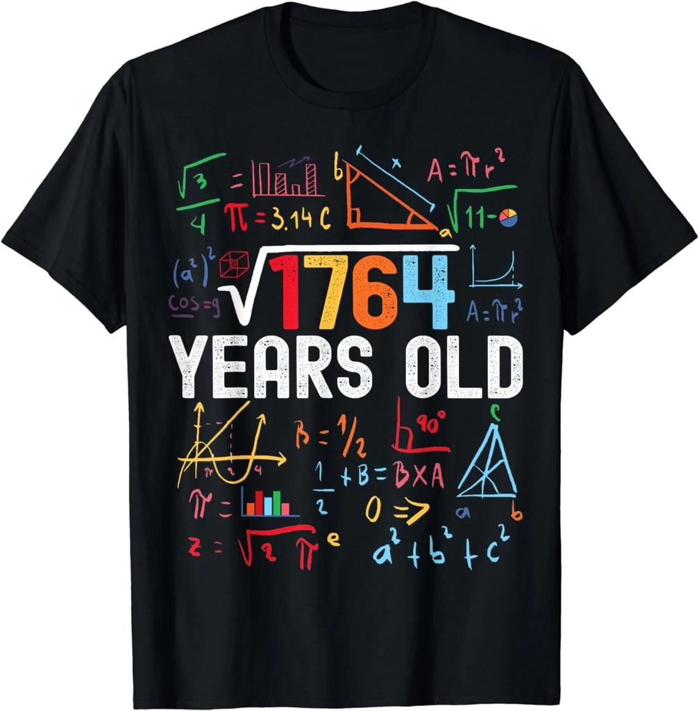 Quadratwurzel von 1764 42. Geburtstag 42 Jahre Alt Geburtstagsgeschenk Unisex T-Shirt