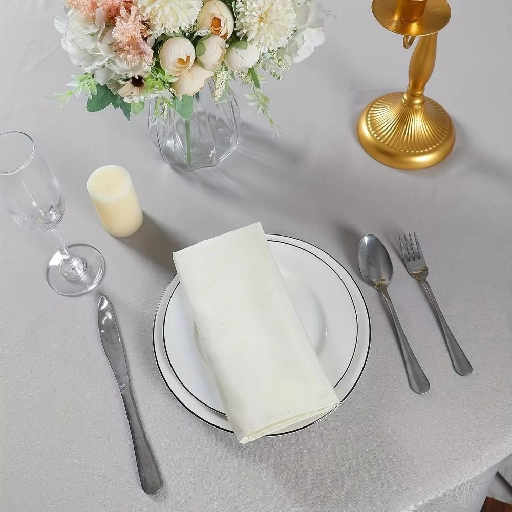 10pcs Square Silky Satin Napkin Smooth Table Napkins Dinner Napkins  For Wedding Banquet Restaurant