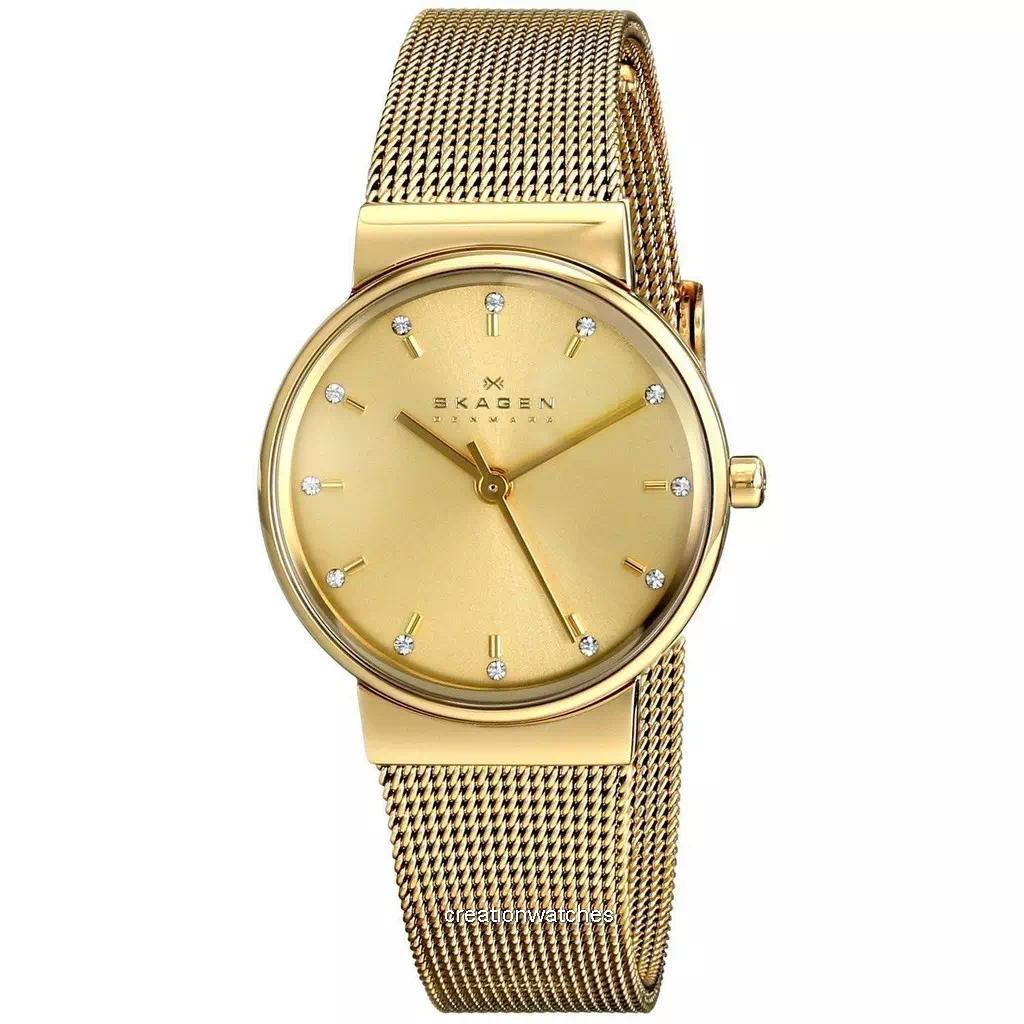 Skagen Women`s Ancher Quartz Watch Gold