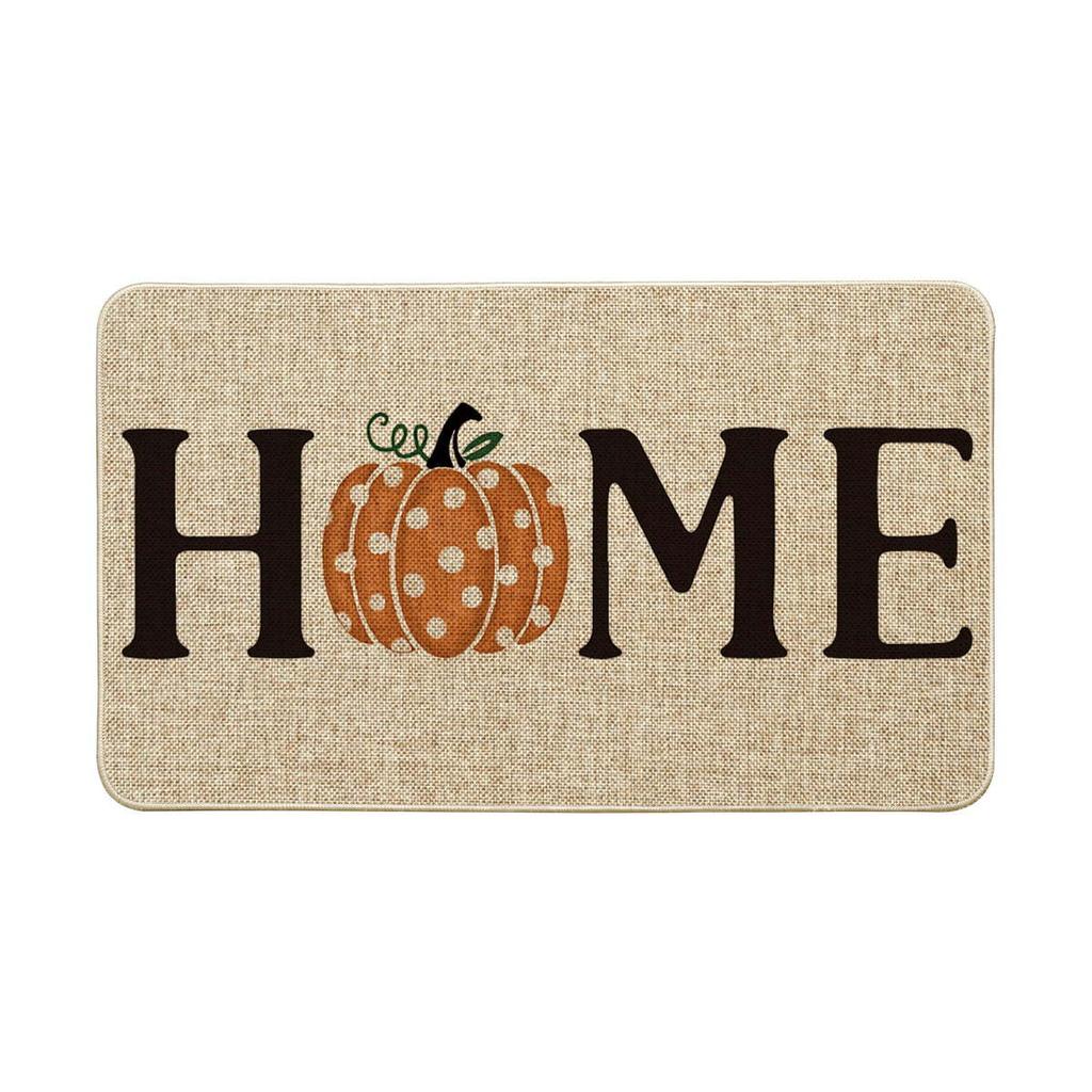 Autumn Decorative Doormat Crystal Velvet Material Non-Slip Design Ideal for Entrances, Foyers, and Bathrooms