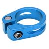 28.6mm Bike Seat Post Clamp Aluminum Alloy Locking Seat Tube Holder Clip for Mountain BicycleBlue