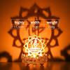 1 Pcs Hollow Out Flower Candle Stand Lotus Buddha Lamp Base Ornaments Metal Light and Shadow Art
