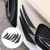 Car Bumper Canard Fin Splitter, 6pcs/Set Carbon Fiber Textured Car Bumper Fin Canard Splitter