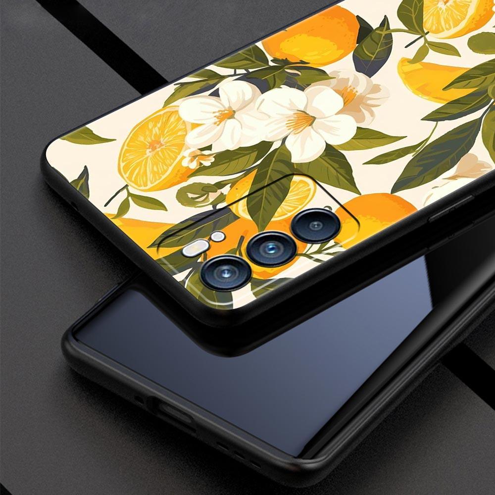 Summer Fresh Fruit Lemon Print Phone Case For Oppo Reno 13 12 11 10 7 F Find X5 X6 A98 A80 A79 A78 A57 A54 A31 A17 Pro Soft TPU