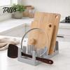 Talos Pot Lid Plate Organizer, Kitchen Shelves Countertop Storage Rack, Multi-Compartment Design for Lids And Chopping Boards