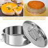 1.5QT Flanform Edelstahl Flanform Runde Kuchenform Backzubehör für Kuchen Käsekuchen Pudding Dessert Küchenzubehör
