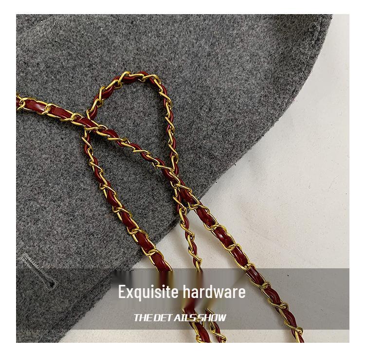 2025 Little Xiangfeng Argyle Chain Luxury Square Handbag - Women's Single Shoulder Crossbody Bag