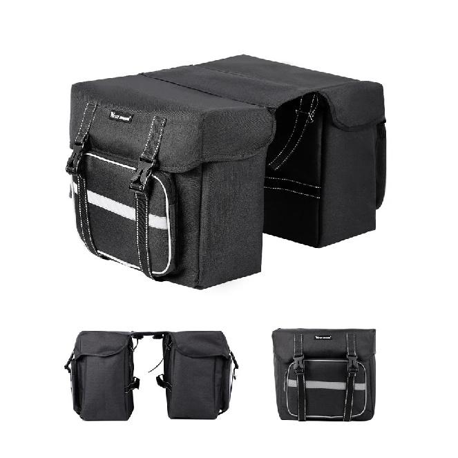 WEST BIKING Bicycle Rear Seat Bag 25L Large Capacity Outdoor Luggage Carrier Bags Cycling MTB Road Bike Trunk Double Pannier Bag