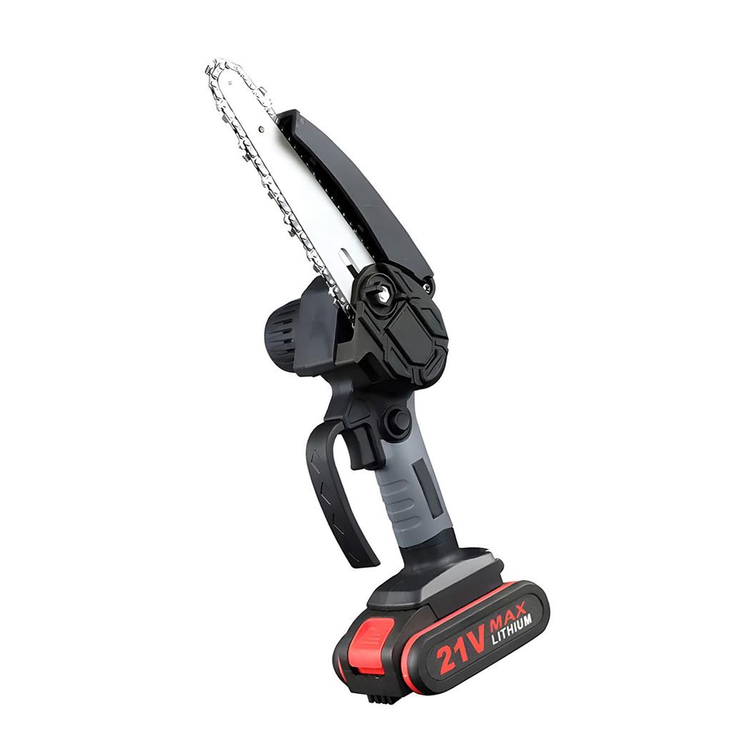 Mini Chainsaw 4 Inch 6 Inch Portable Chainsaw with Security Lock 2 Chains 21V Rechargeable Battery Operated Electric